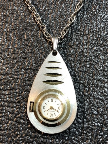 Vintage Caravelle Bulova Pendant Mechanical Watch,Necklace,For Parts Or Repair - Picture 3 of 8