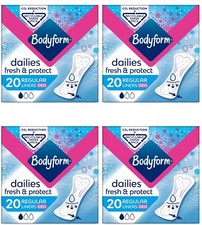 Bodyform Dailies Regulär Deo Duftende Slipeinlagen 20 Pro Packung PACK VON 2