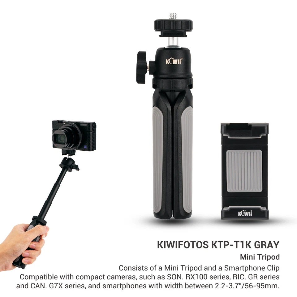 Shooting Grip Tripod for Cellphone Compact Camera Sony RX100 VII VA VI V IV III - Image 2 of 4