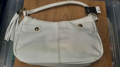 TESCO F&F WHITE HANDBAG WITH TASSELS UK