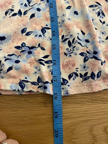 BCBG Girls Floral Print Dress Size 14/16 Blue White Pink Stretch Top - Picture 5 of 8