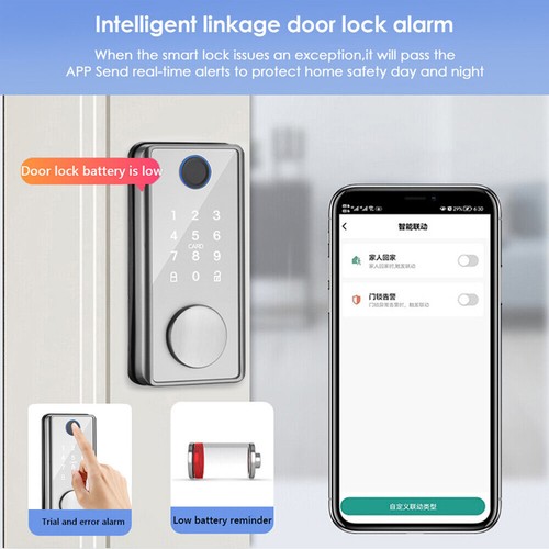 5-in-1 Smart Door Lock Biometric Fingerprint/Touch Password/Card/Key/App new - Picture 2 of 11