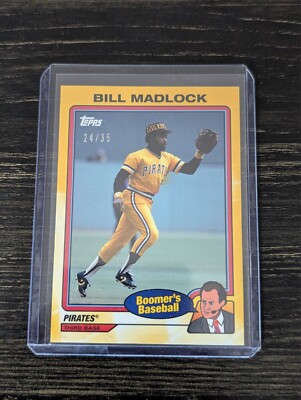 2024 Topps Chris Berman Boomers Baseball Bill Madlock Yellow /35 Pirates #43