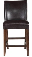 HomePop Barstool, 24 Inch, Brown