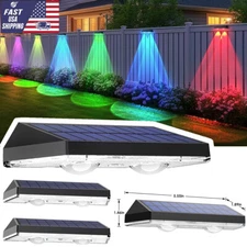 LED Solar Power Fence Lights Deck Door Wall Stair Step Garden Walkway Decor Lamp