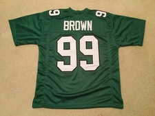 UNSIGNED CUSTOM Sewn Stitched Jerome Brown Green Jersey - M, L, XL, 2XL