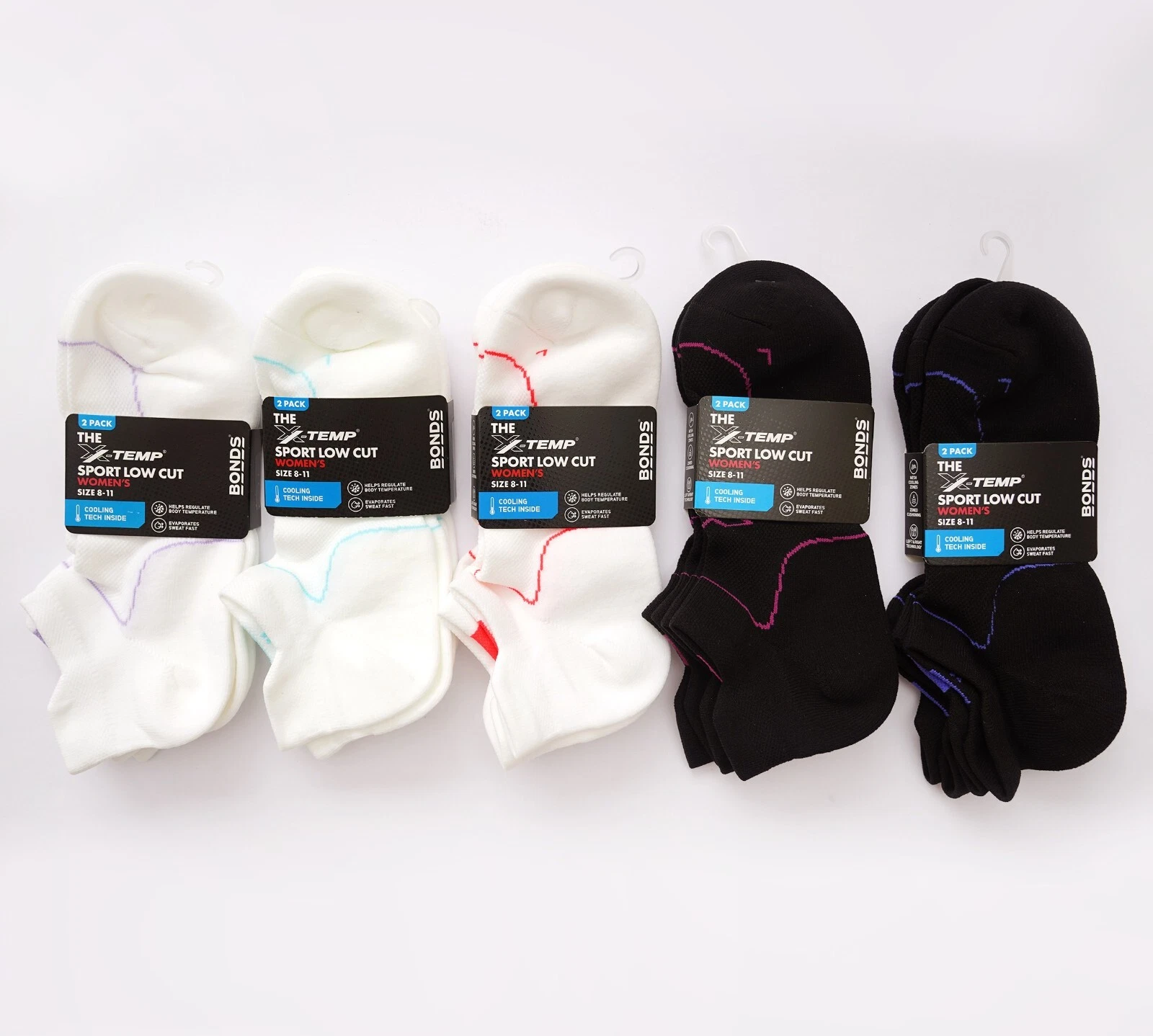10 Pack Womens Bonds X-temp Low Cut Socks size 8-11
Opens in a new window or tab