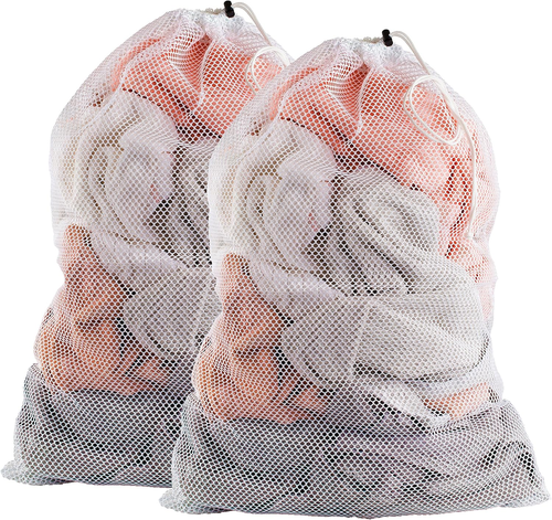Mesh XL Laundry Bags - Pack of 2 - Large 24" X 36" - Durable, Machine Washable w