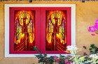 3D Queen Pattern A195 Window Film Print Sticker Cling Stained Glass UV Sinsin