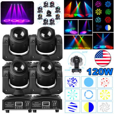 120W LED Moving Head Light RGBW Gobo Beam Stage DJ Disco Party DMX Spot Lighting