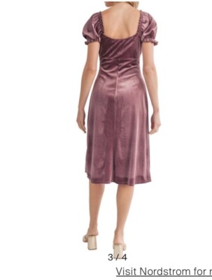 purple velvet midi dress Sleeveless Velvet Midi Dress