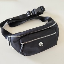 Best Price   Tory Burch Nylon Belt Bag 170436 Black Lightweight 265 NWT