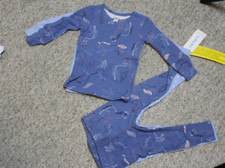 Carters Girls Set 9m Unicorn Blue Tops Bottoms Cotton 4 Pc Toddler