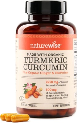 Curcumin Turmeric 2250mg - 95% Curcuminoids & BioPerine Black Pepper Extract