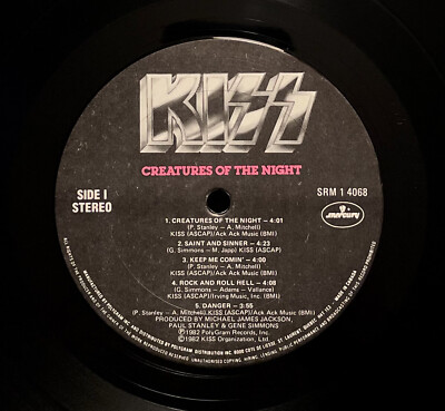 KISS Creatures of the Night レコード Vtg 1985 KISS Album CREATURES OF THE NIGHT Vinyl w Inner NO
