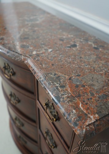 L68885: CENTURY Cherry 12 Drawer Marble Top Server Console - Picture 10 of 17