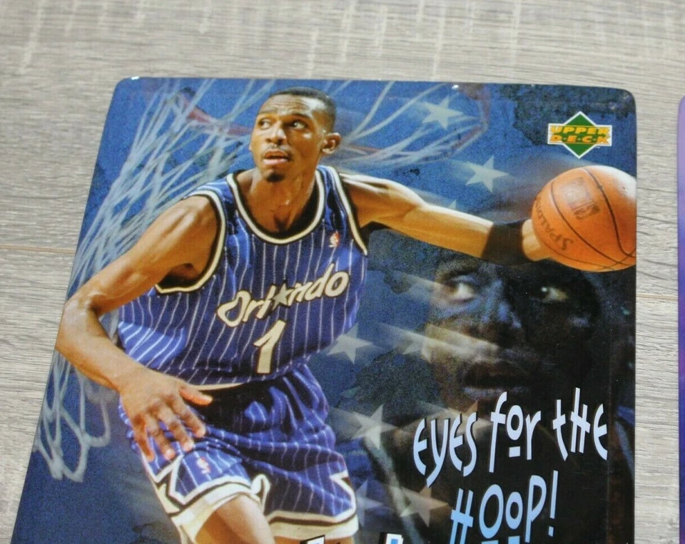 GRAN PÓSTER 1996 Upper Deck Penny Anfernee Hardaway tarjetas de metal 8" x 11" sellado Foto 3 de 4