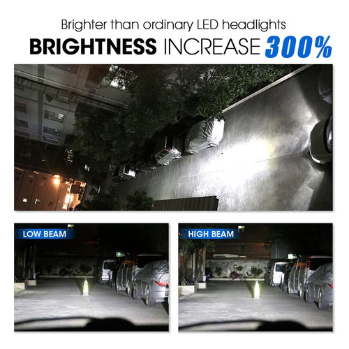 4x Combo Faros LED 9005 9006 haz alto y bajo súper brillante 6000K Blanco - Imagen 4 de 12
