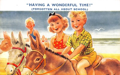 BAMFORTH SEASIDE KIDDY POSTKARTE ESEL TAYLOR GEBRAUCHT UNBENUTZT GD PLUS SEHR GUT