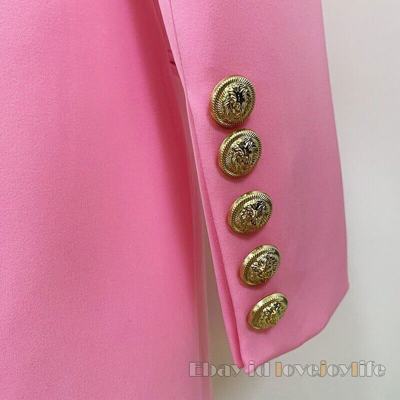 Double Breasted Mini Blazer Dress with Gold Buttons Casual Long Suit ...