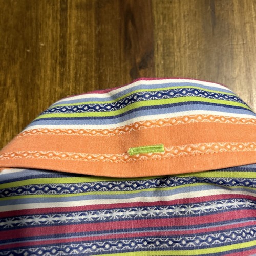 Dragonfly Rock n Roll Mens Western Button Up Shirt Size Medium Orange Striped - Picture 9 of 11