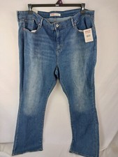 Levi Strauss Signature Mid Rise Bootcut Womens Size 22M Blue Denim Jeans NWT