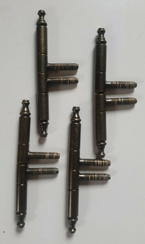 16 antike alte Möbelbeschläge, Scharniere, Schloss mit Schlüssel - Bild 4 von 8