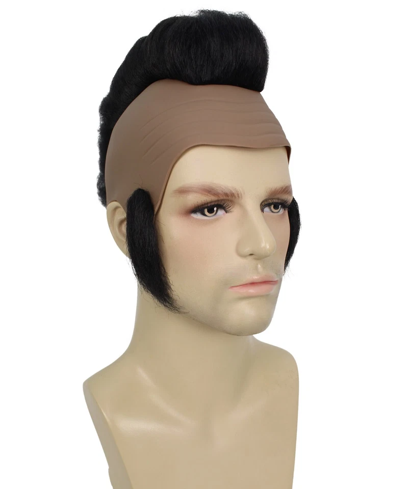 Peruca masculina adulta Tough Black Guy T Mohawk, HM-1569 - Imagem 3 de 4