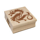 Asian Long Dragon Chinese Mythological Creature Square Rubber Stamp for Stamping