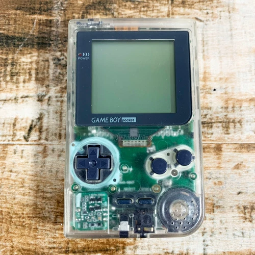 Nintendo Game Boy Pocket Handheld Video Game Console Clear - Tested and Working