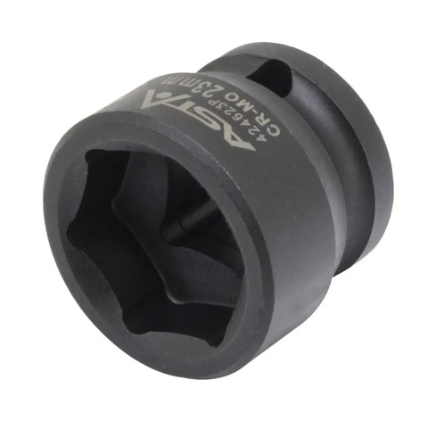 Zócalo de impacto métrico de 6 puntos ASTA 23 mm Stubby longitud de accionamiento de 1/2′′ - 28 mm - Imagen 2 de 4