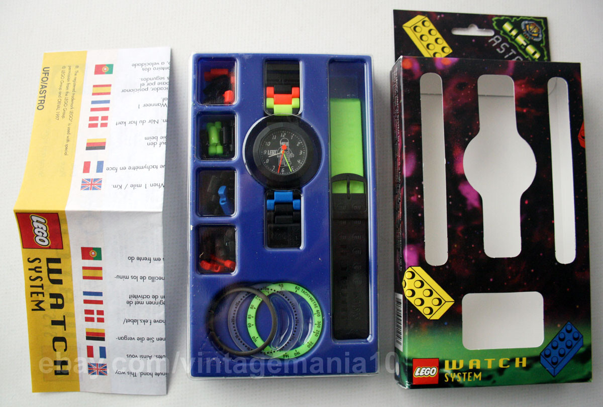 RARE VINTAGE 1997 LEGO WATCH SYSTEM UFO ASTRO CRIVAL SWISS + JAPAN 