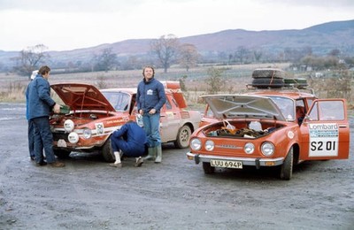 John Haugland Fred Gallagher Skoda 130 RAC Rally November 22 1975 Old Photo