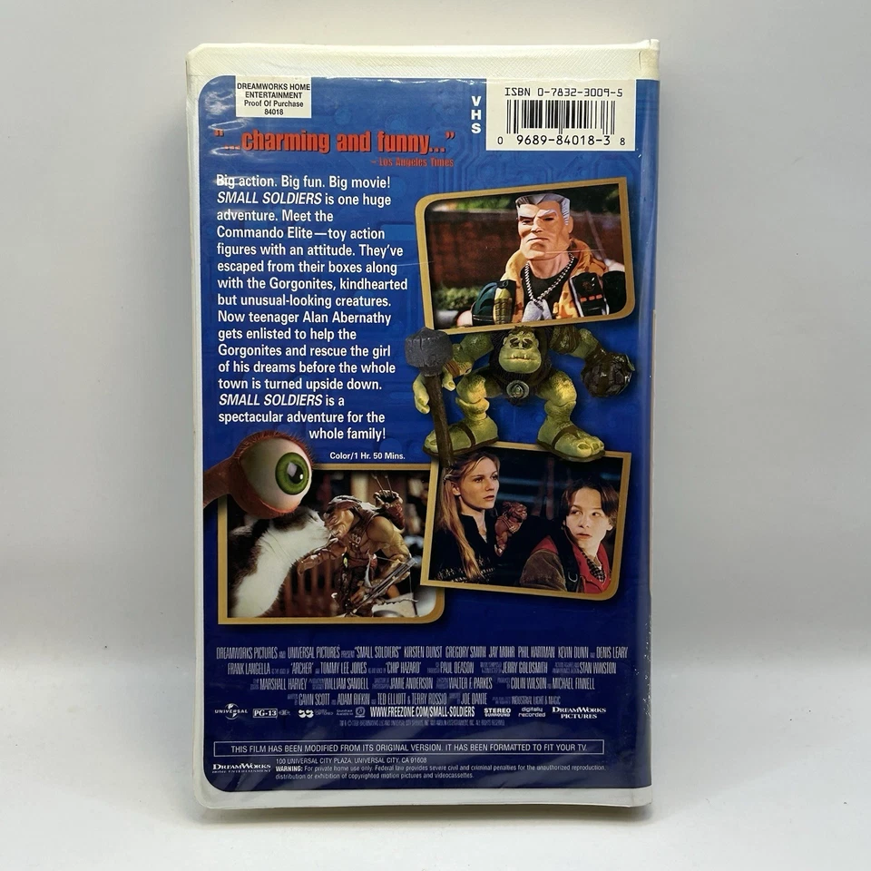 Small Soldiers VHS 1998 Video Tape Classic 90s Movie VTG Clamshell Nearly New! Foto 2 de 4