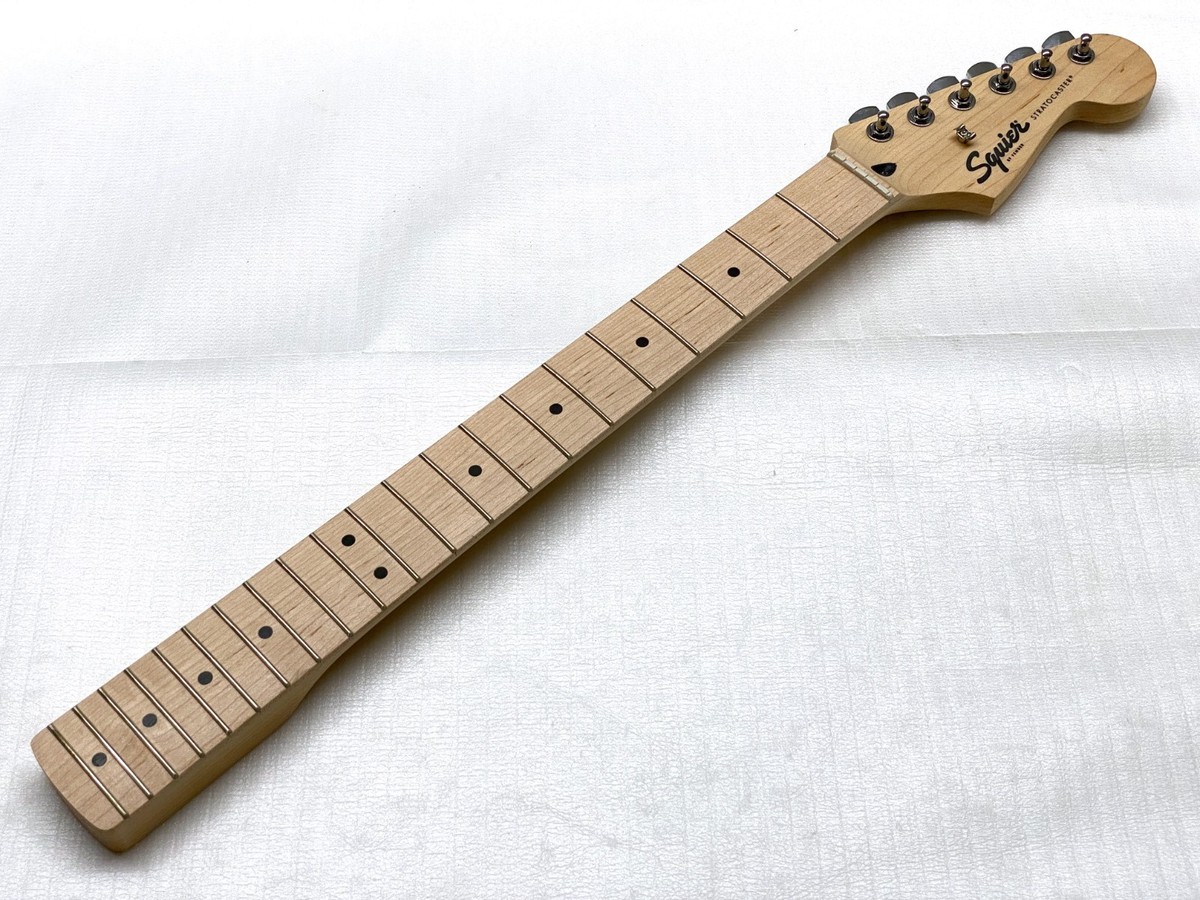 ギター Squier Stratocaster Neck Fender Squier Strat 70's Style LARGE HEADSTOCK Neck Maple