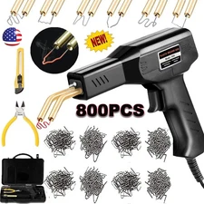 Plastic Welder Kit Soldering Hot Stapler Bumper Repair Welding Gun 800 Staples