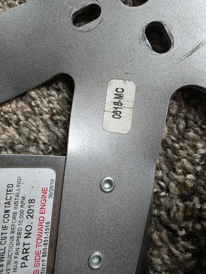 Ventilador de refrigeración Flex-A-Lite de acero inoxidable 18 pulgadas - pieza # 2018 - 10.000 RPM Foto 4 de 4