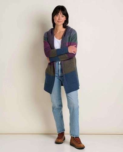 Toad & Co Merino Heartfelt Hoodie Women’s Size Small $240 Midnight Landscape - Picture 2 of 7