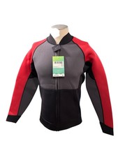 Sea-doo Montego Jacket Mens Medium Red Black Wetsuit 3mm Neoprene Snorkeling