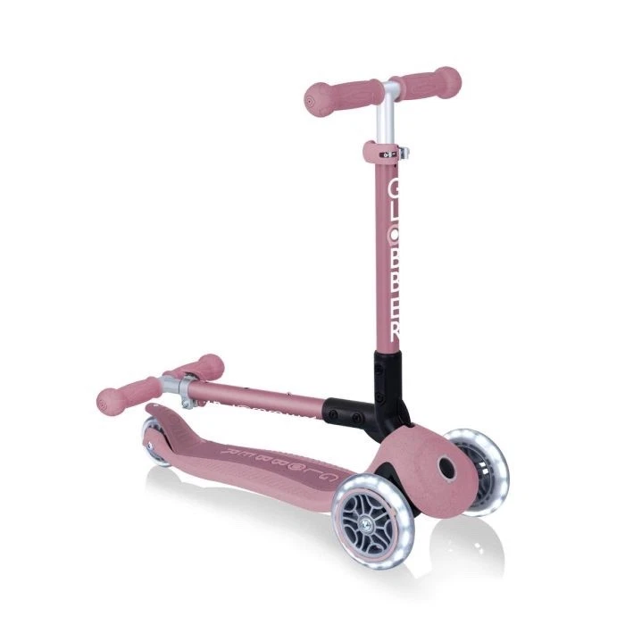⭐️ GLOBBER GO UP JUNIOR ECOLOGIC FOLDABLE SCOOTER LED Lights BERRY PINK 2yrs+ - Image 4 of 4