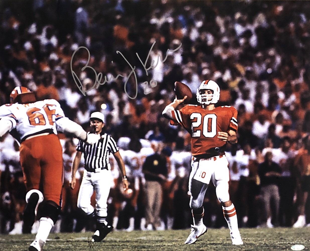 Bernie Kosar Autographed Signed Miami Hurricanes 16x20 Photo Steiner Holo 