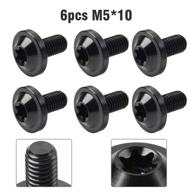 Titanschrauben M5 Truss-Torx-Schrauben M5 x 10 mm für Fahrrad-Motorrad 6pcs