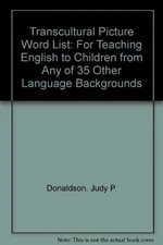 Transcultural Picture Word List: Fo..., Donaldson, Judy