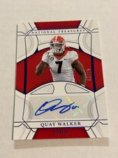 2022 National Treasures Collegiate Quay Walker 43/75 Blue Rookie Auto Georgia SP