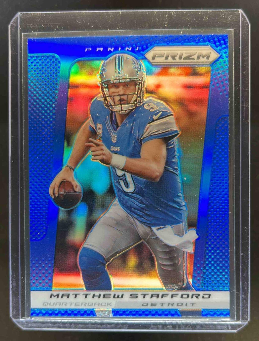 2013 Prizm Matthew Stafford Prizm Blue #108 Lions