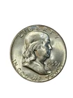 1959 P Blast White Uncirculated Franklin Half Dollar