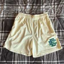 Eric Emanuel EE Basic/Core Antique White/Blue/Green Mesh Shorts Size Large