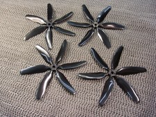 4 Propeller, 5x4", 6-Blatt,  2x links + 2x rechtslaufend, Preis für 4 Propeller