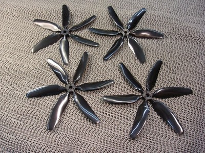 4 Propeller, 5x4'', 6-Blatt,  2x links + 2x rechtslaufend, Preis für 4 Propeller