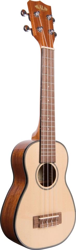 Ukelele soprano Kala KA-SSLNG abeto macizo caoba cuello largo con bolsa de concierto Foto 2 de 2